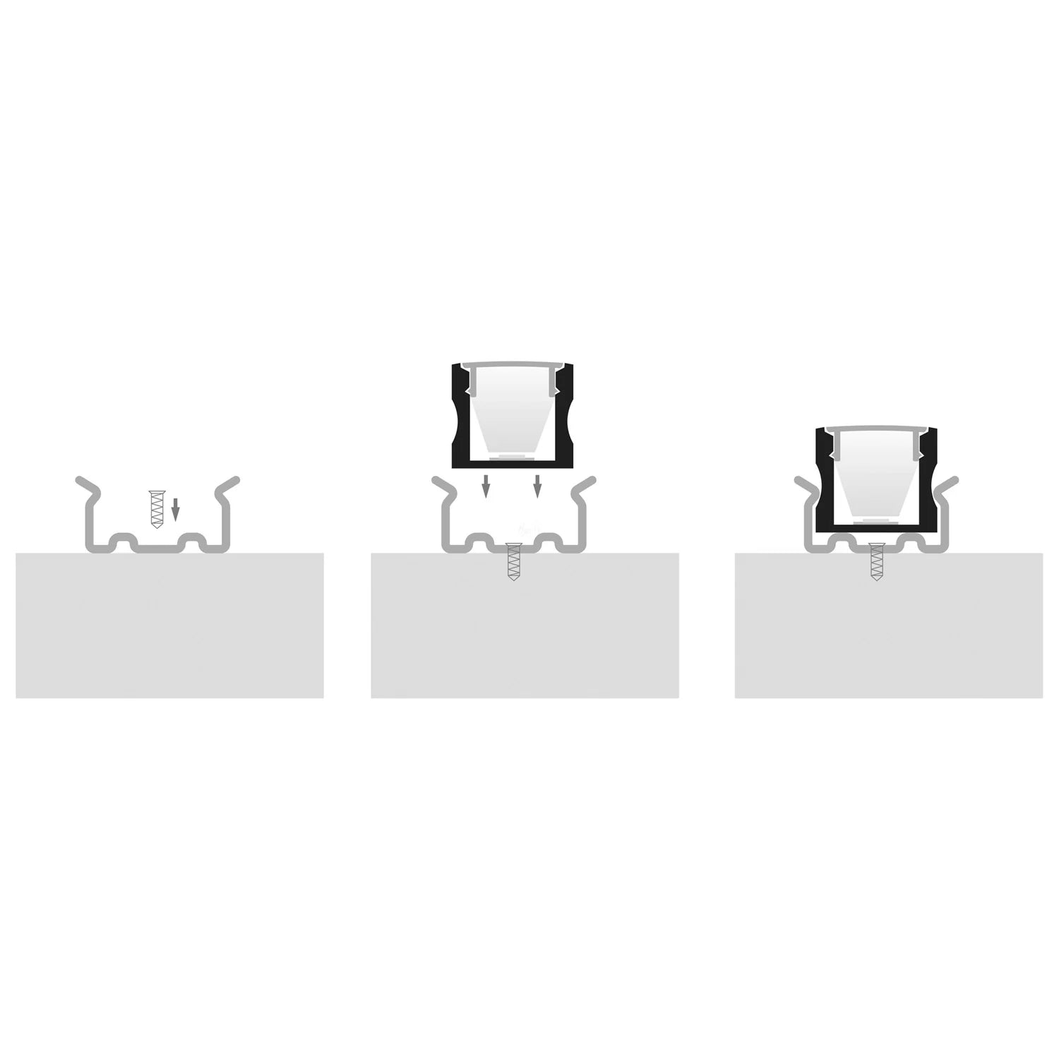 Havit End Caps to suit – Havit Deep White Square Aluminium Profile - HV9693-1815-WHT-EC