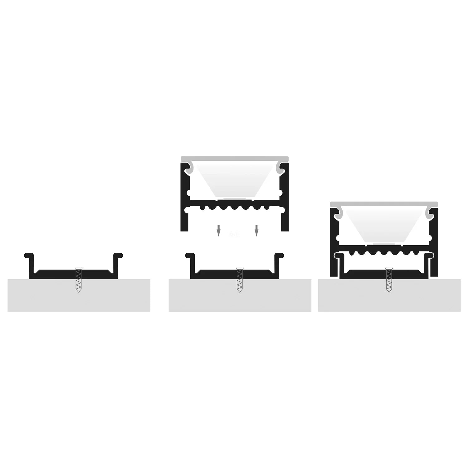 Havit End Caps to suit – Havit Shallow Square Aluminium Profile - HV9693-1922-EC