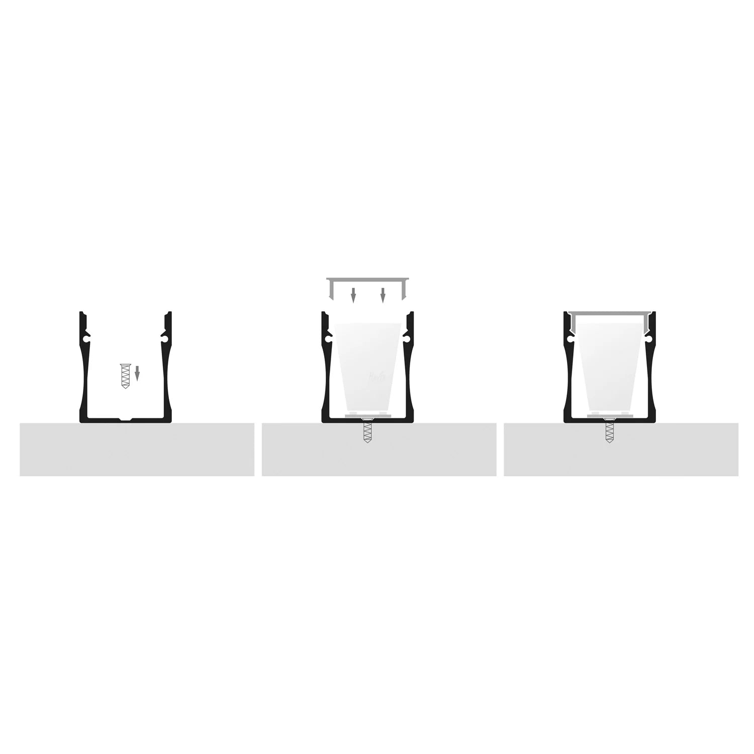 Havit End Caps to suit – Havit Deep Square Aluminium Profile - HV9693-2320-EC
