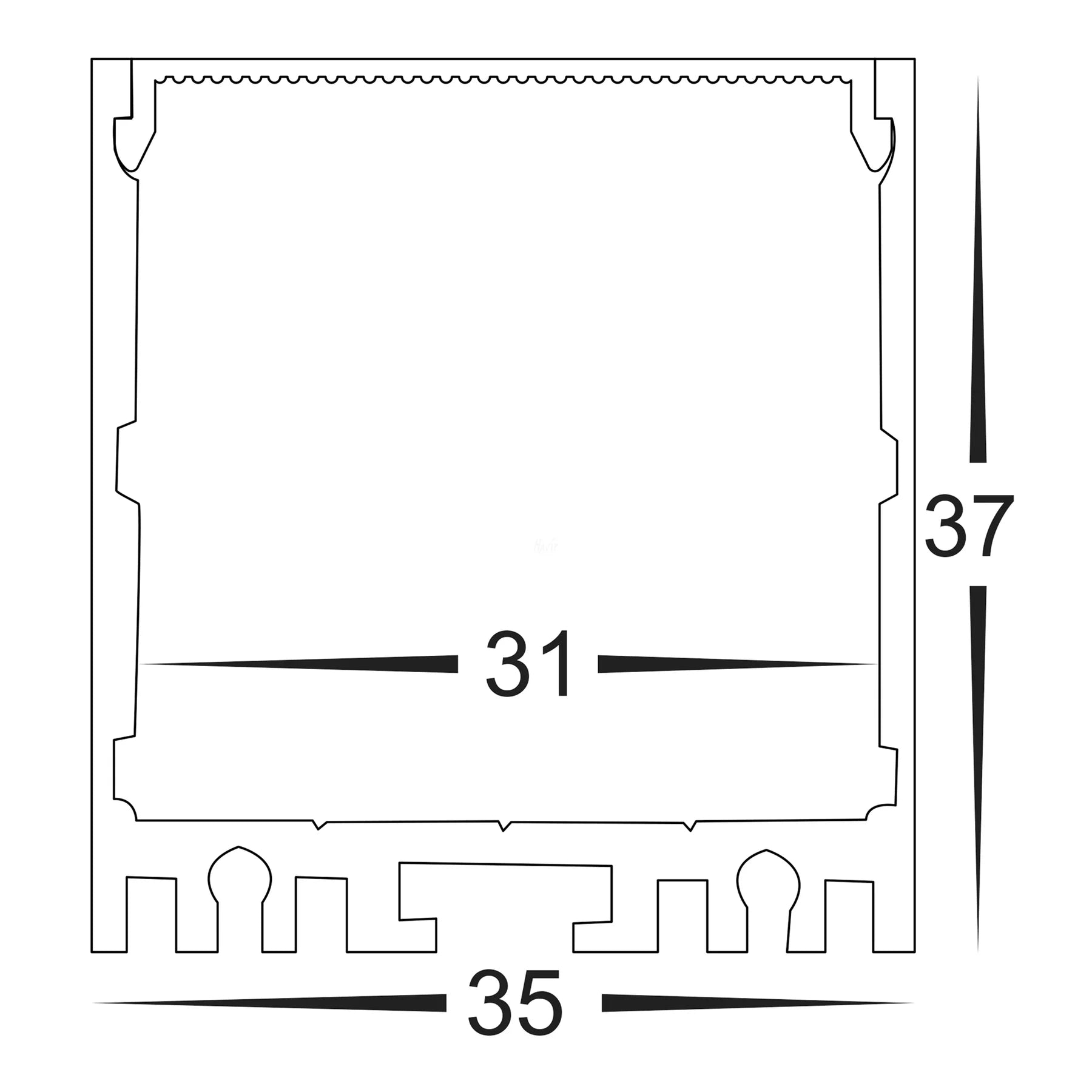 Havit Joiner to suit – Havit Suspended Aluminium Profile - HV9693-3537-JOINER
