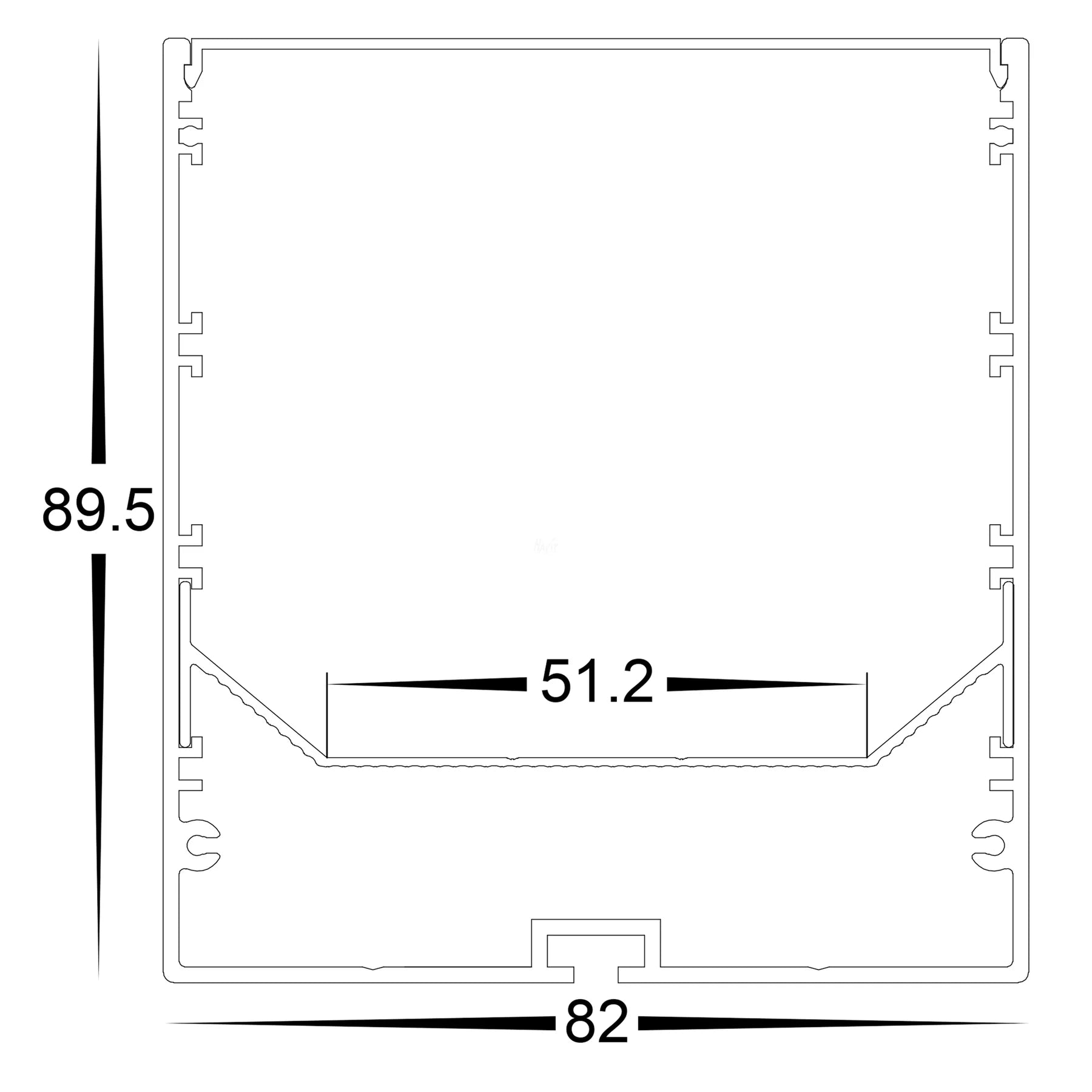Havit Black Diffuser to suit – Havit Aluminium Profile - HV9693-8090-BLKSD