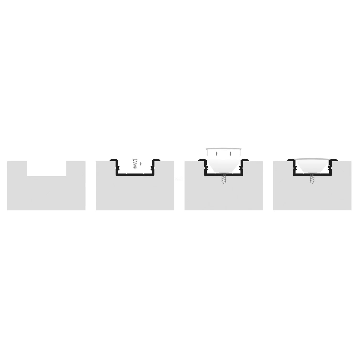Havit End Caps to suit – Havit Shallow Square Winged Aluminium Profile - HV9695-2810-EC