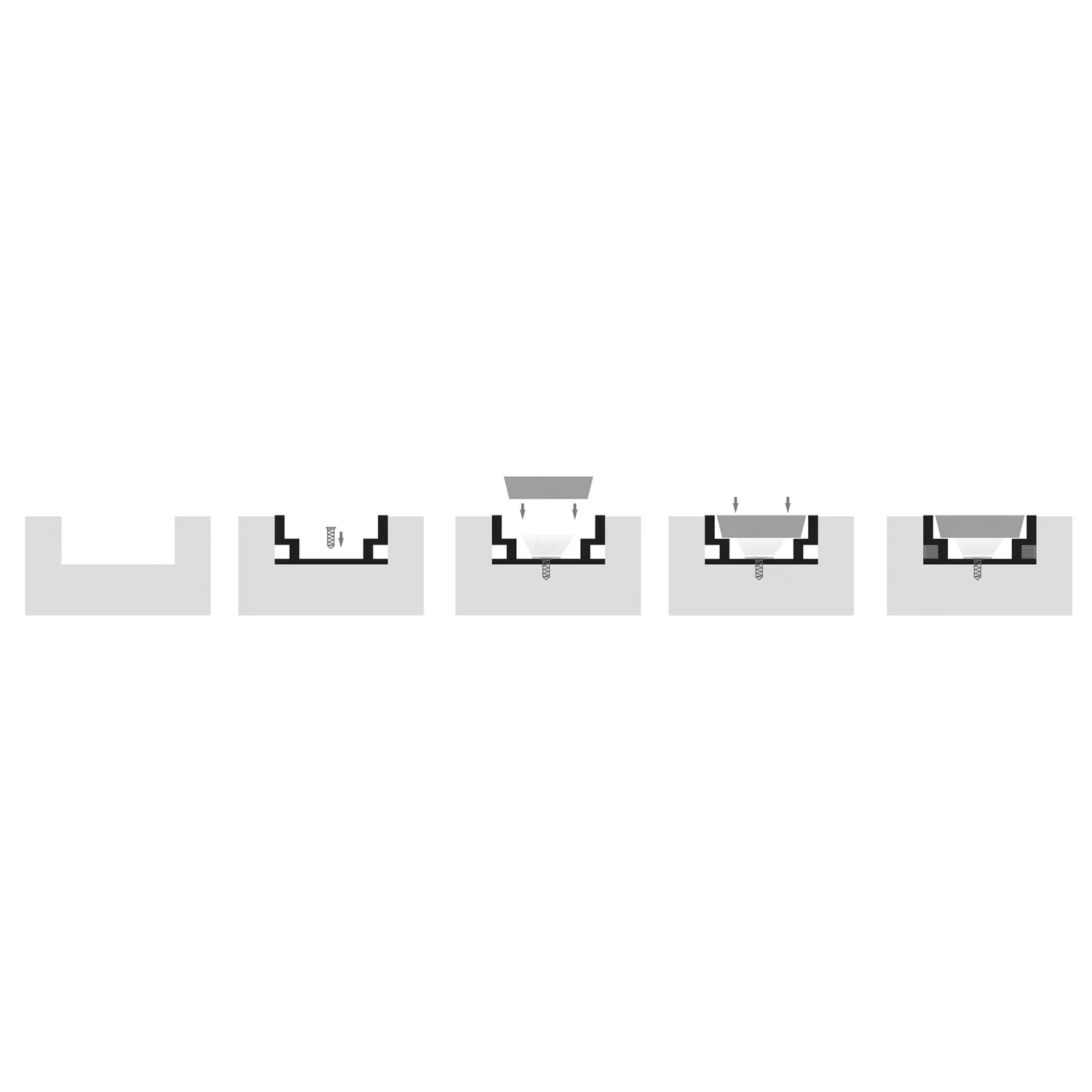 Havit End Caps to suit – Havit Shallow Trafficable Aluminium Profile - HV9698-1908-EC