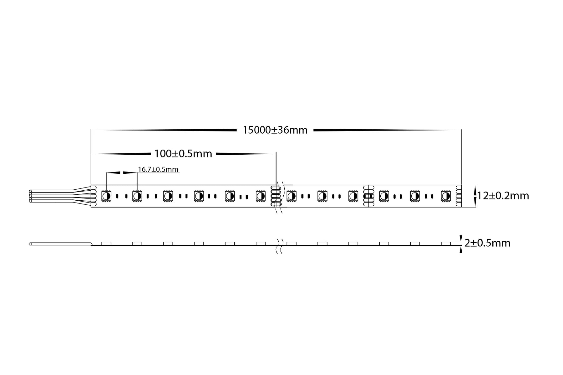 Havit Long Run LED Strip RGBW 11W 24V IP20- HV9753-IP20-60-RGBW Sold per metre and 30 metre roll