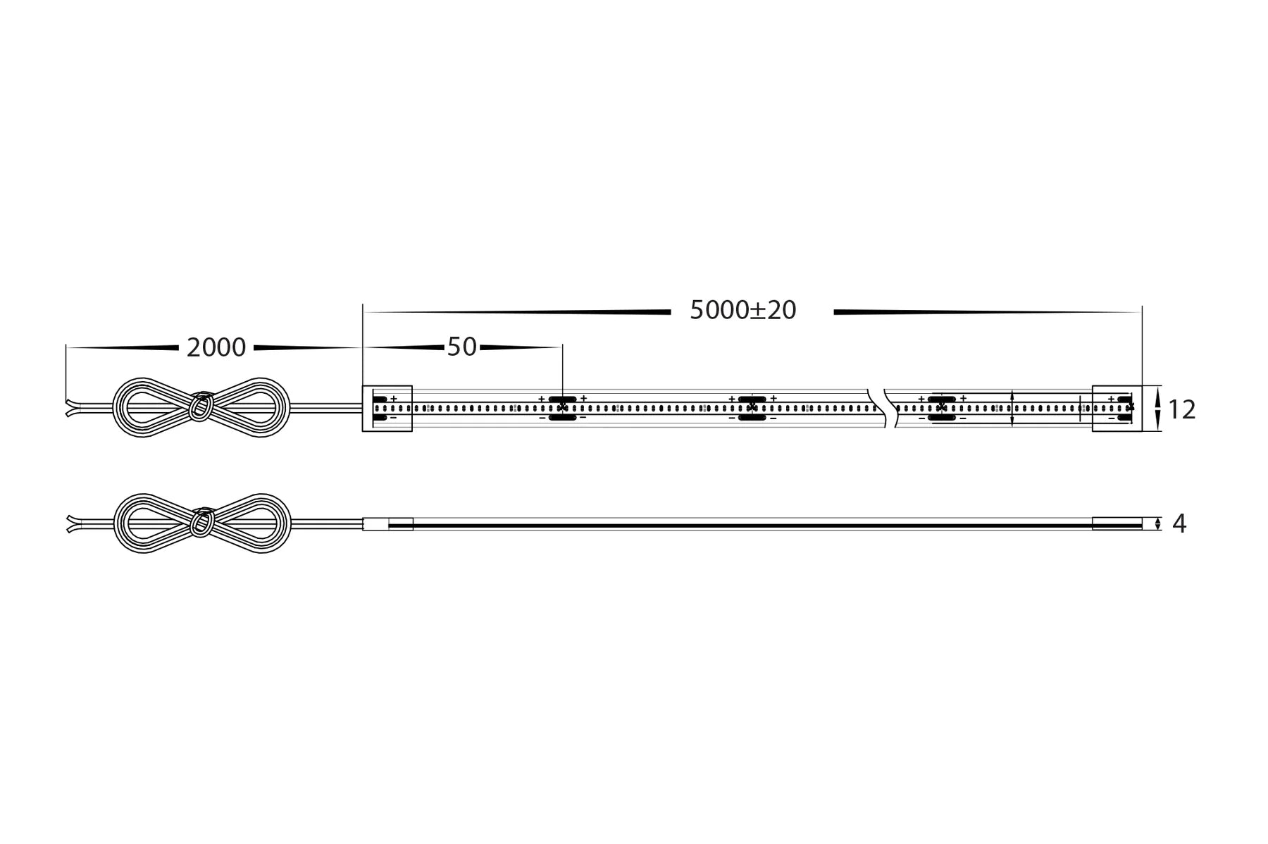 Havit CSP 300LED Strip 5500K 9.6W 24V DC IP68- HV9762-IP68-300-5K Sold per metre