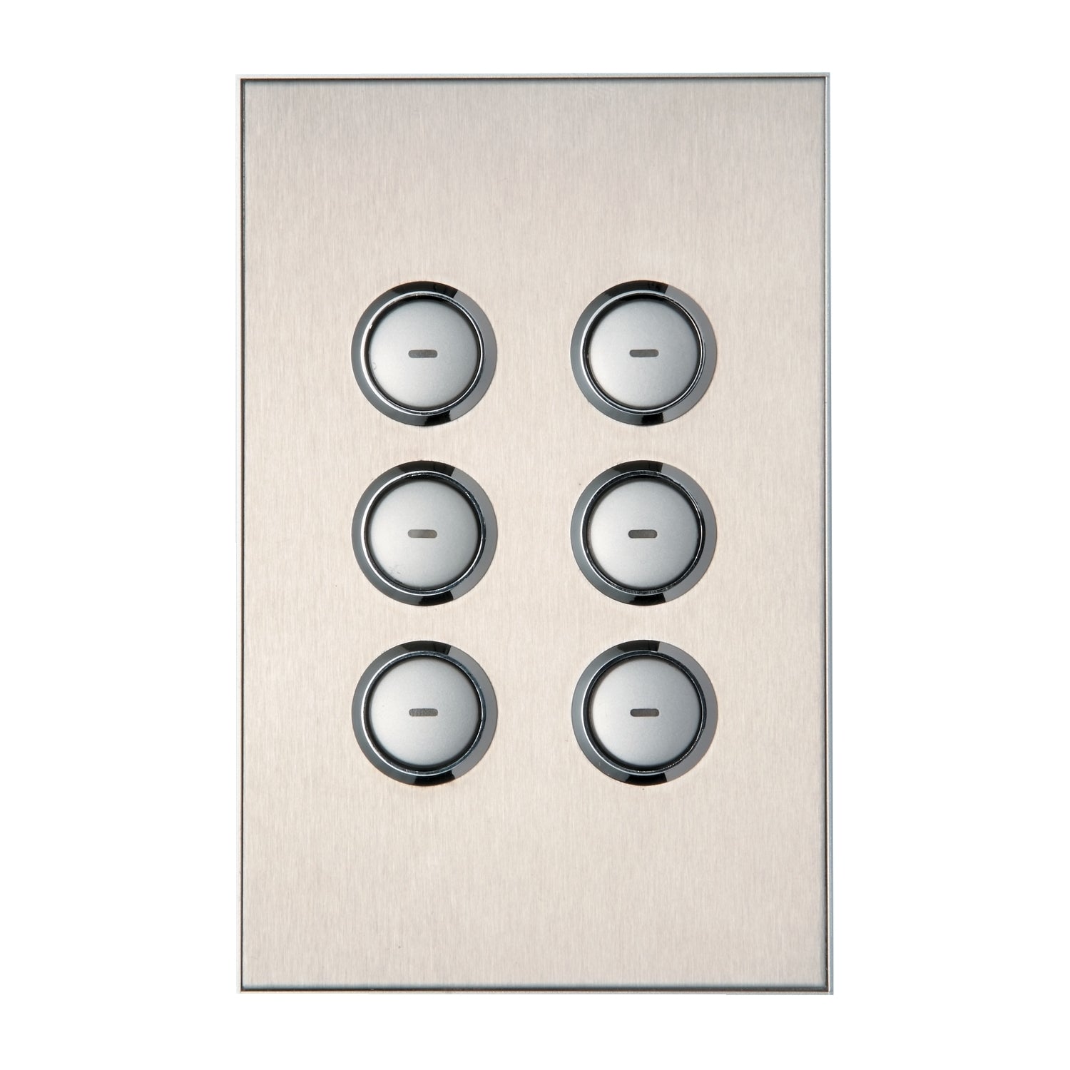 Clipsal C-Bus SpaceLogic Wall Plate 6 Gang A Series Stainless Steel- 5086J80