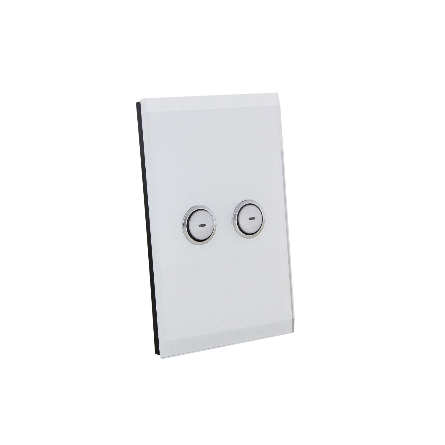 Clipsal C-Bus SpaceLogic Wall Plate 2 Gang Pure White/ Saturn Black/ White/ Stainless Steel - Replaces 5082NL-680, 5082NL-PW, 5082NL-GF, 5082NL-J80