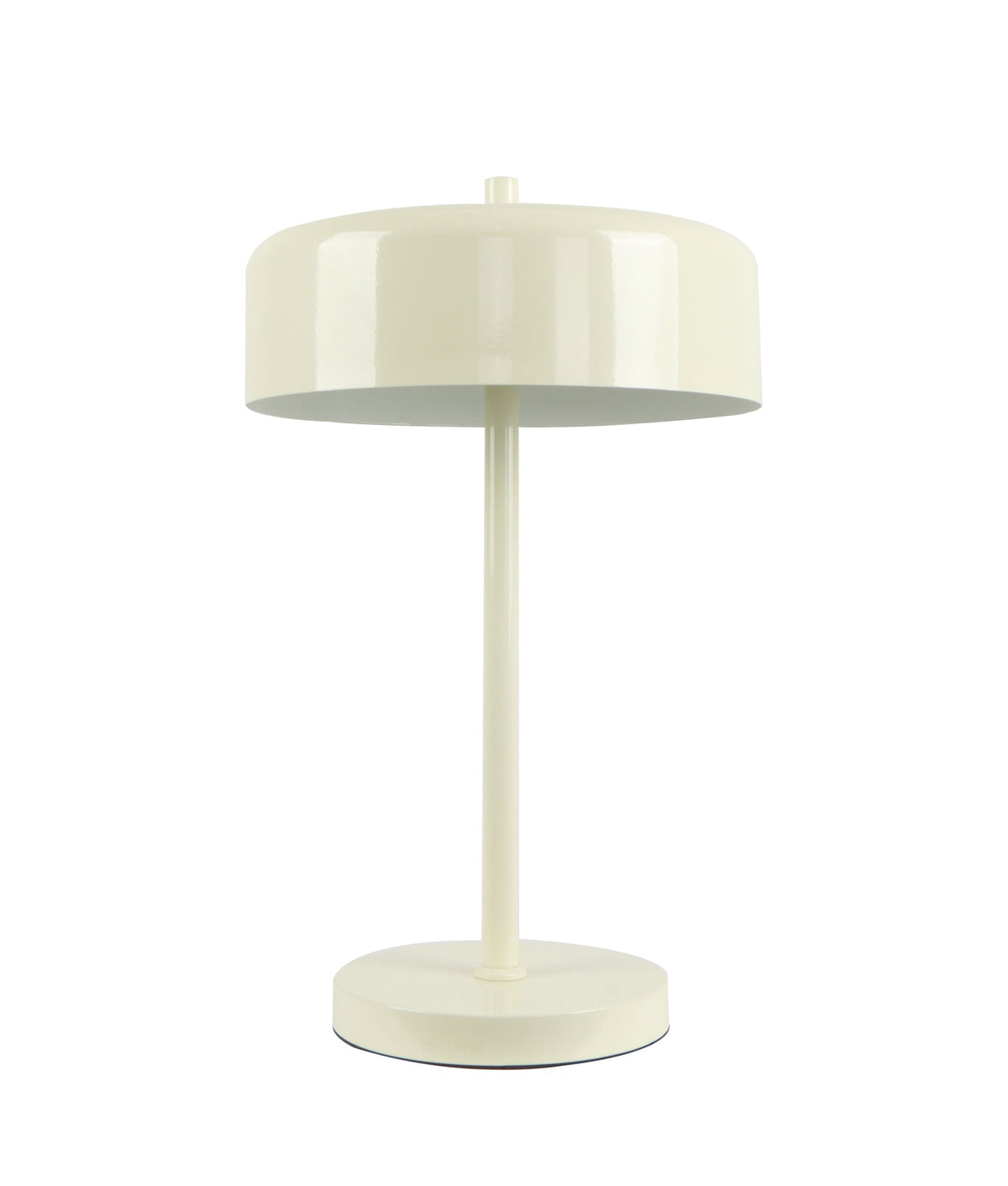 CLA KELLO-T1 glossy cream table lamp on white background