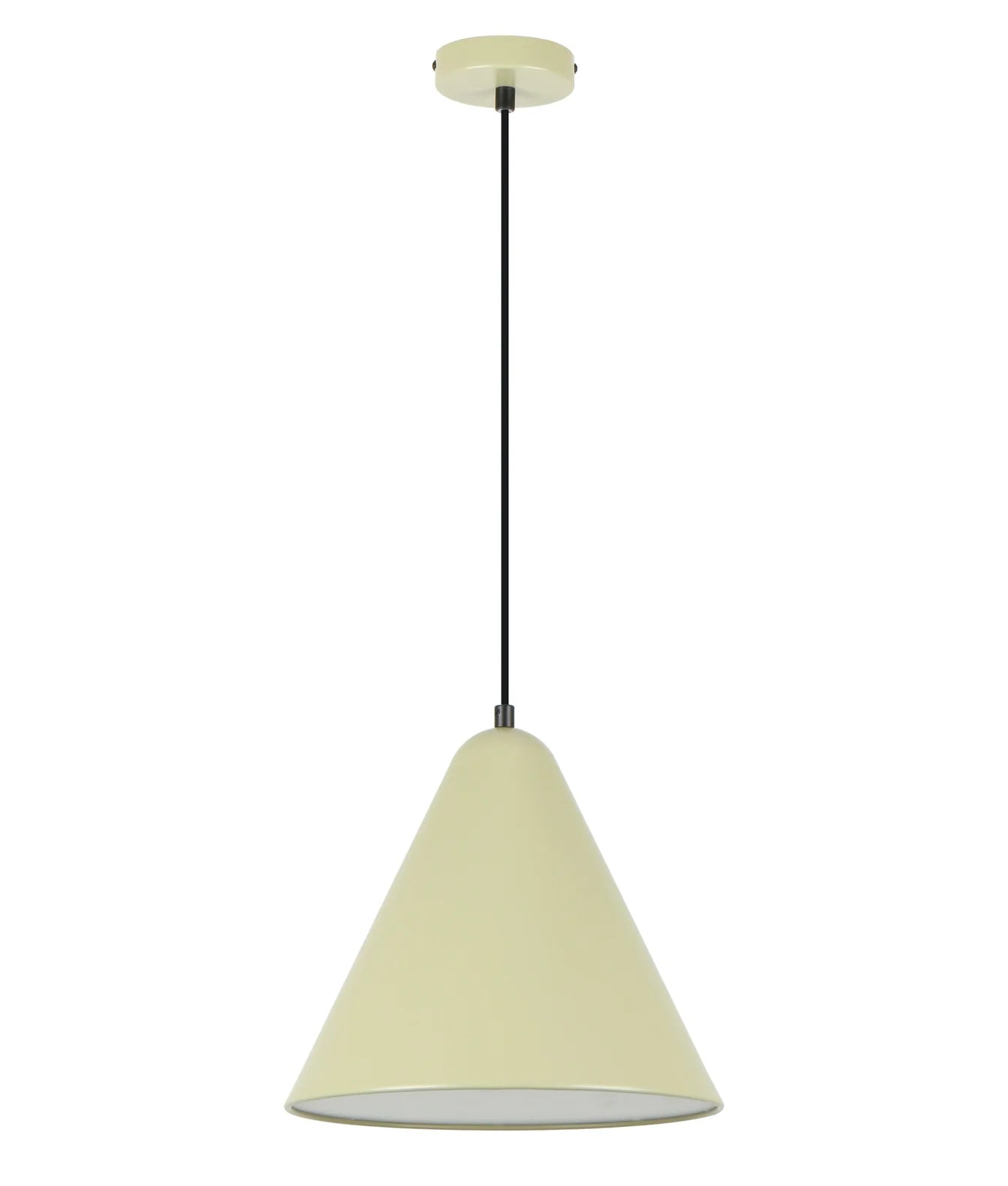 CLA KONUS: Interior Iron Shade with Frosted Diffuser Pendants Mustard Yellow/ Matt Green/ Terra Cotta/ Apple Green 240V- KONUS