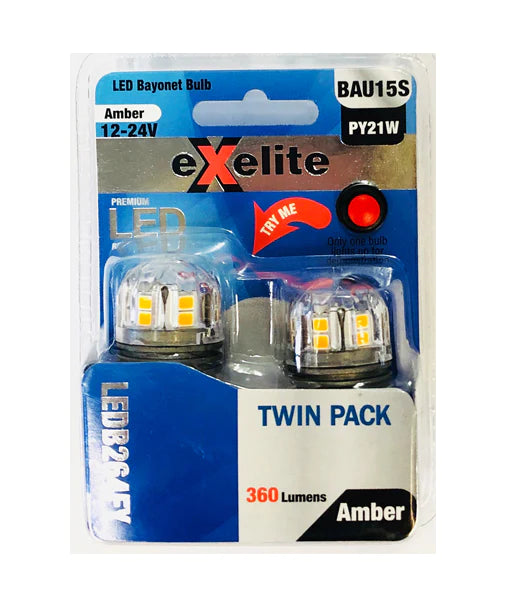 CLA Exelite LED Bayonet Auto Lamps and Globes 6000K 4/21W 12V - LEDB242, LEDB264, LEDB265, LEDB265D (2pcs Pack)- CLA Lighting