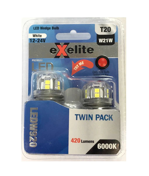 CLA Exelite LED Wedge Auto/ Vehicle Lamps and Globes (2pcs Pack) - LEDW