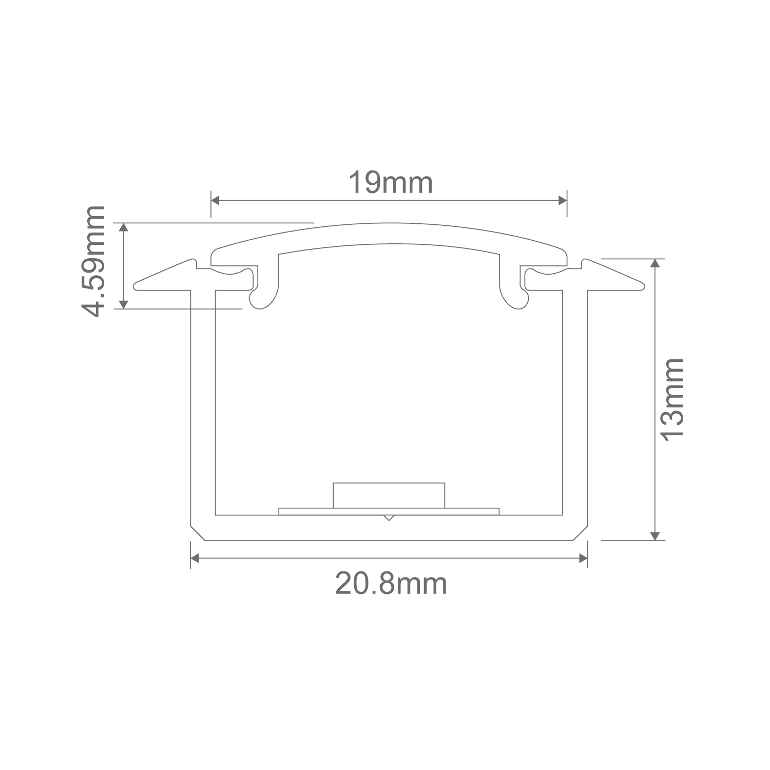 Domus OPTI-SM 3M Surface Mounted/ Recessed LED Channels and Accessories Black/ White/ Aluminum IP20- 22200-22206