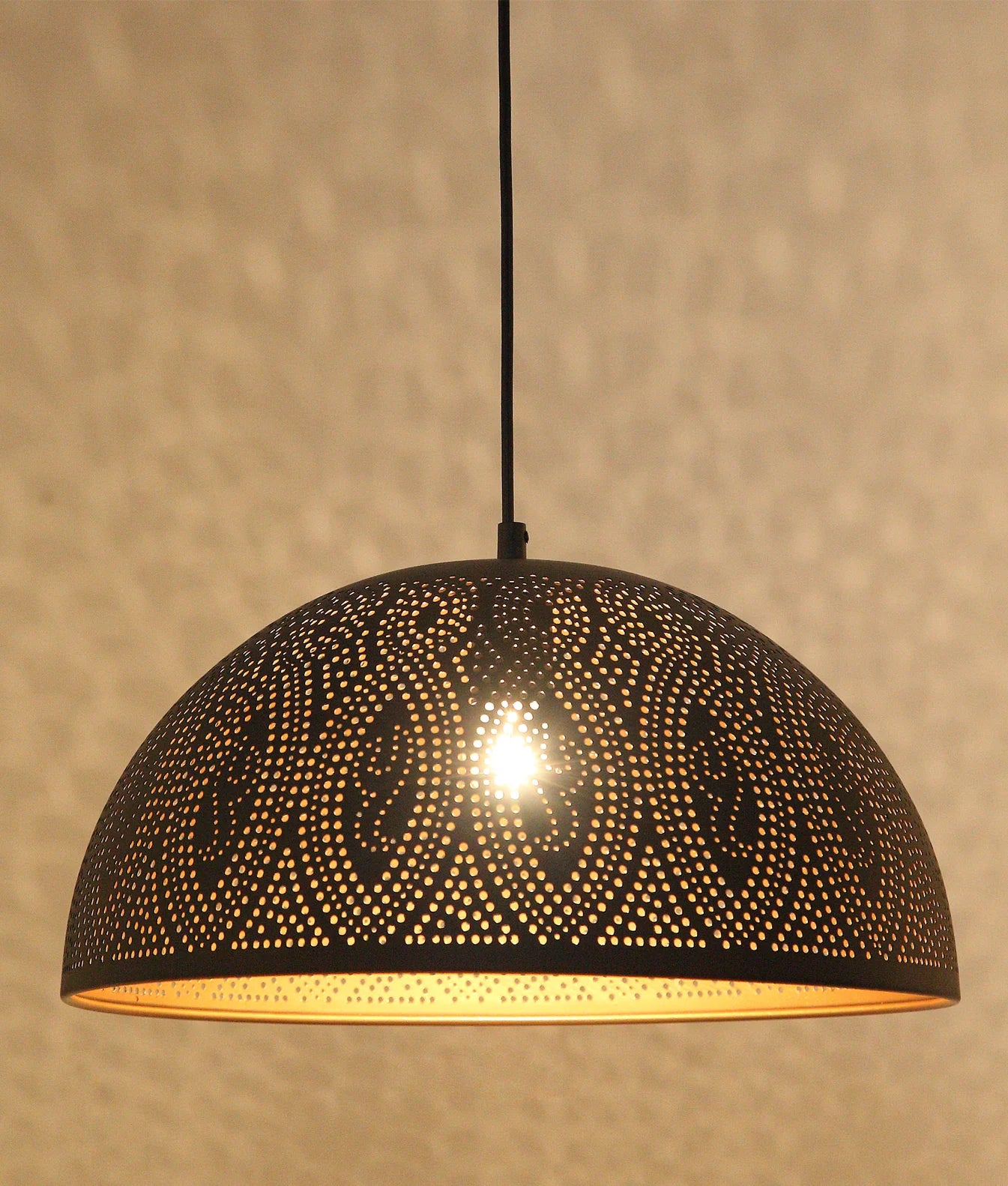 CLA MARRAKESH: Bohemian Dome Shape LED Interior Pendants White/ Black 220-240V - MARRAKESH08, MARRAKESH03A