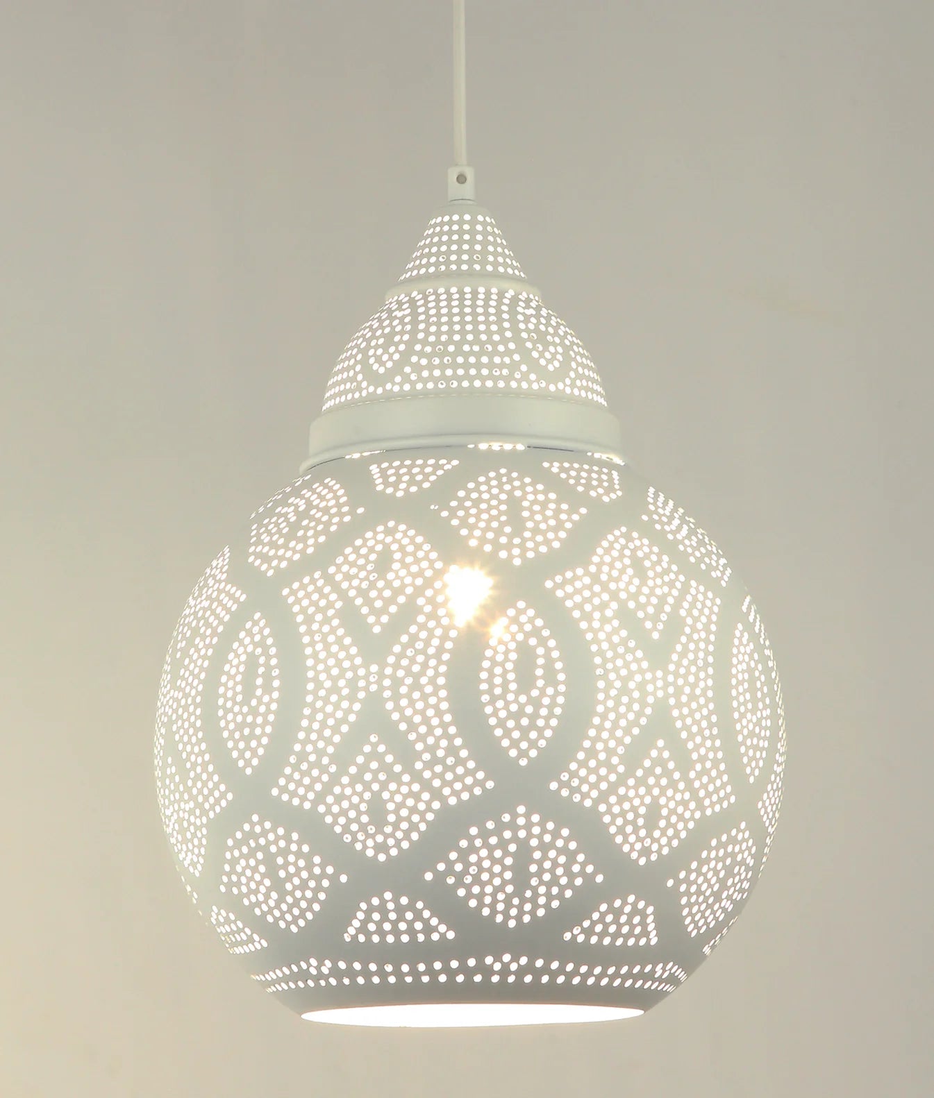 CLA MARRAKESH: Bohemian Bell Shape LED Interior Pendants White 220-240V - MARRAKESH06 - CLA Lighting