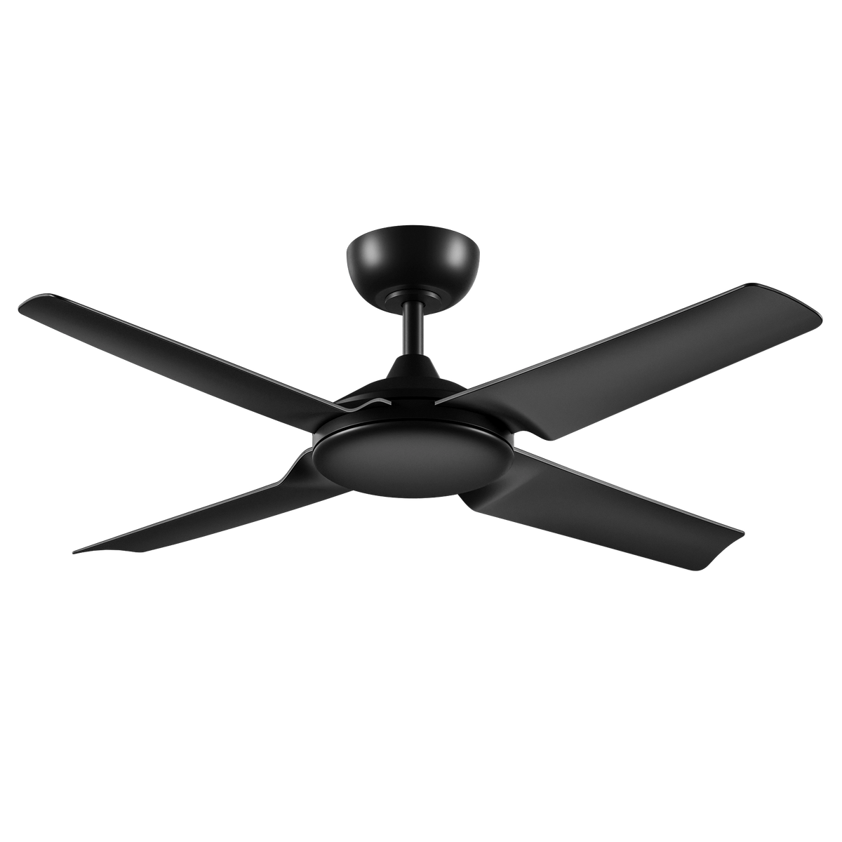 Domus Nevada 48-inch ceiling fan in Black, four-blade configuration, product view