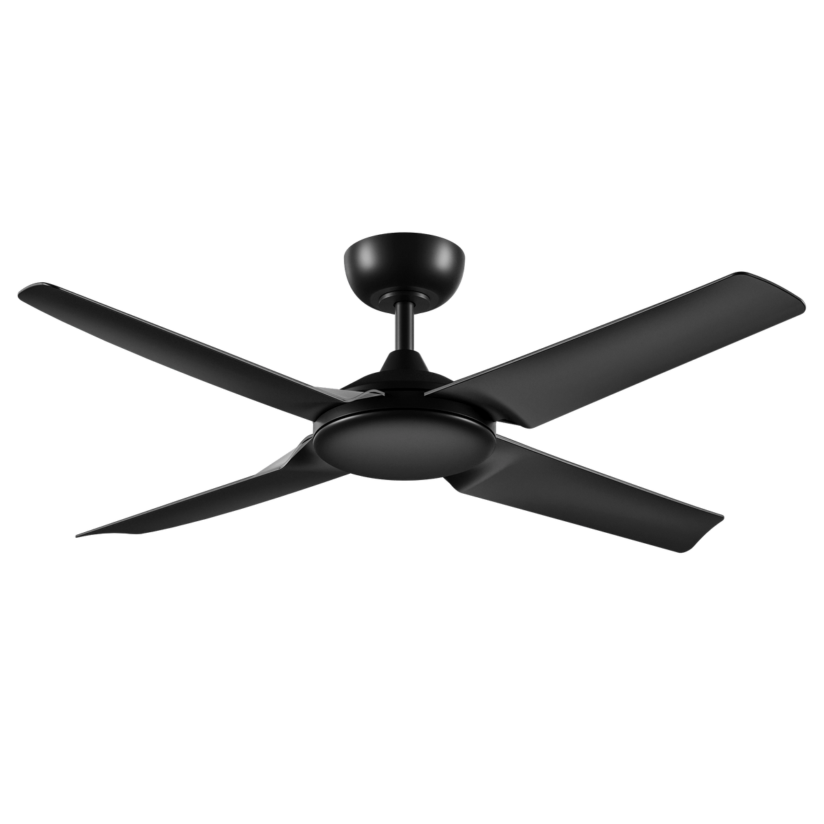 Domus Nevada 52-inch ceiling fan in Black, four-blade configuration, product view
