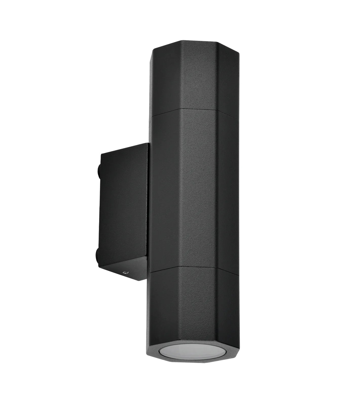 CLA OCTO: GU10 Octagonal Up/Down Exterior Wall Pillar Lights Black/ White/ Aged Brass 265V IP65- OCTO