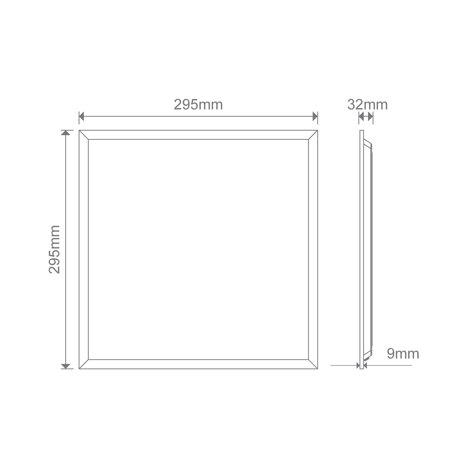 Domus PANEL-303-BLT LED Backlit Panel and Troffers Tri- White 10W IP20- 21645