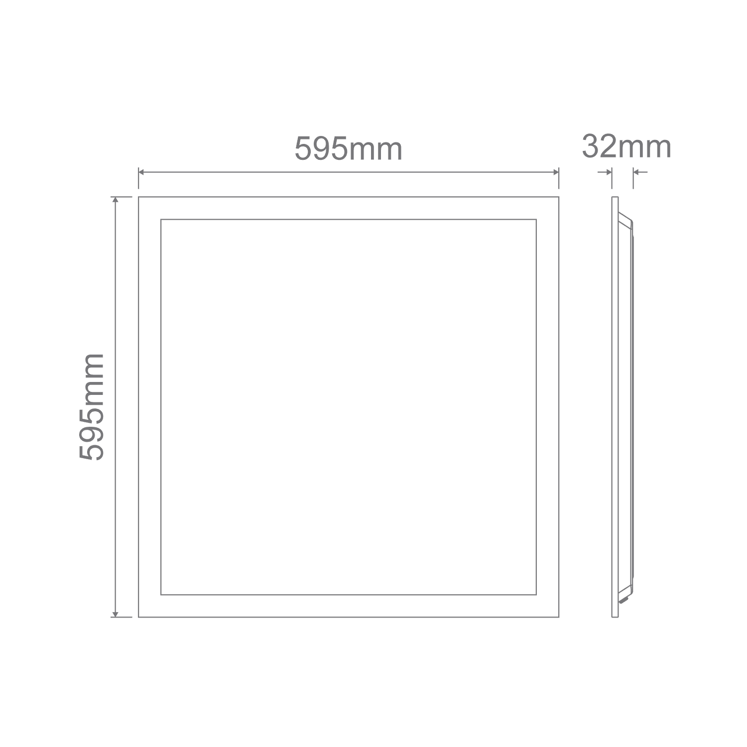 Domus PANEL-606-BLT LED Backlit Panel and Troffers Tri- White 30W IP20- 21648