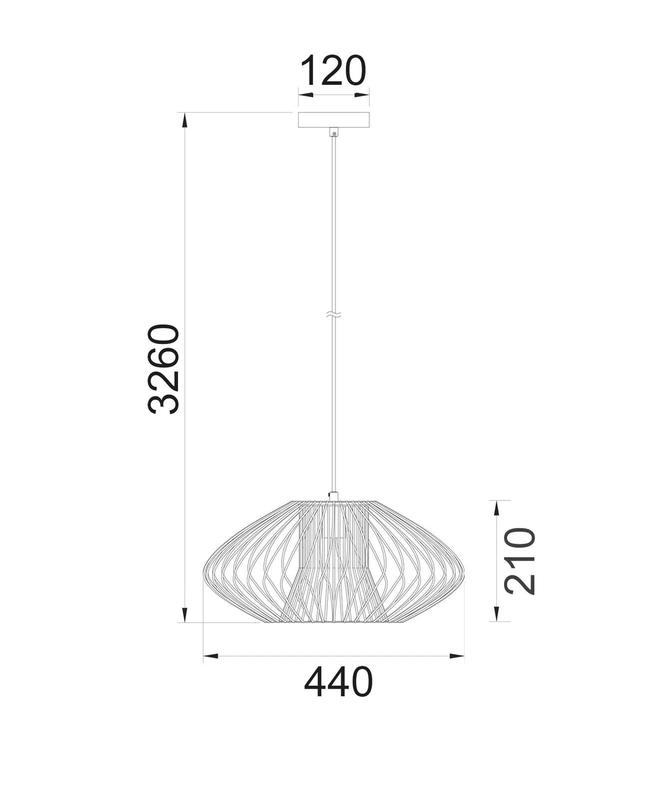 CLA PARRILLA: Oval Cage Iron 440mm Interior Pendants Matt Black/ Antique Brass 240V- PARILLA1, PARILLA2