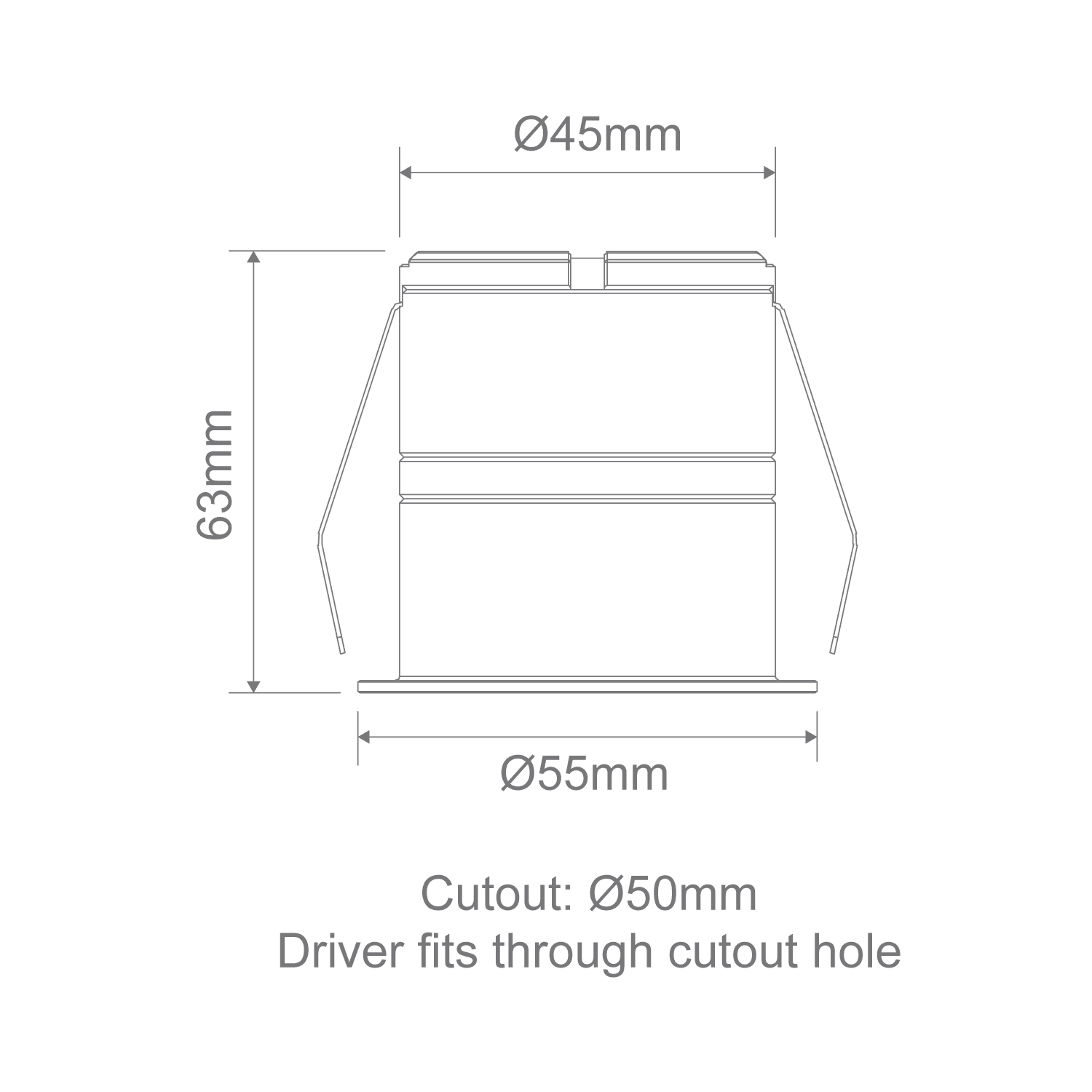 Domus Pico-7 Mini Round Dimmable LED Downlight Kit Tri - Black/ White 7W 240V IP54- 21581, 21665, 21666
