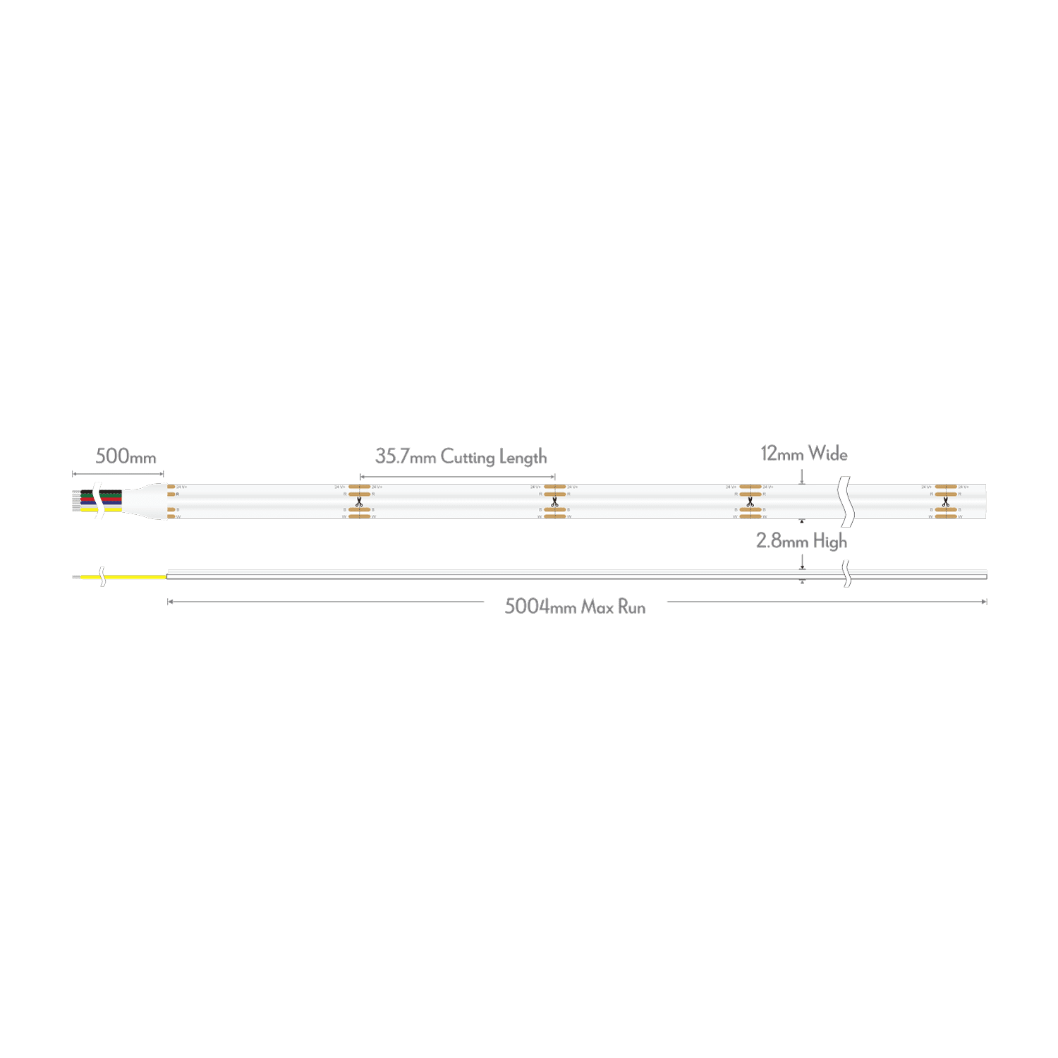 Domus PLEX-RGBTW Colour Changeable LED Strip RGB+TW 21W 24V IP54- 24153