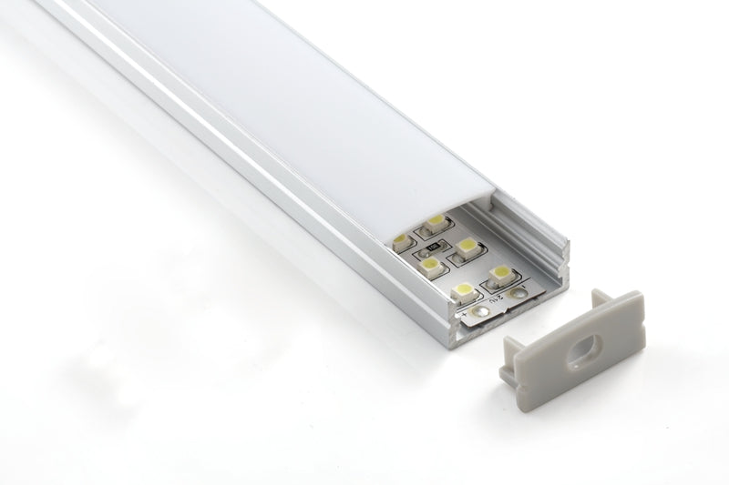 Azoogi 23.5mm x 10.9mm Surface Mounted Profiles- PR016: Aluminium Surface Profile