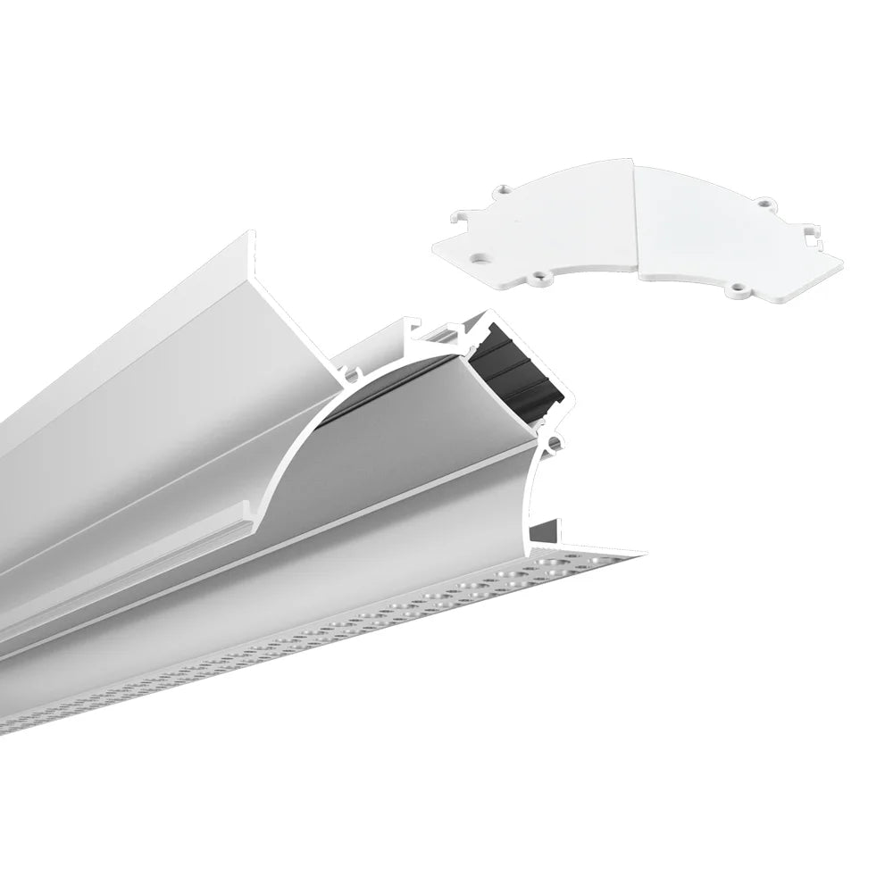 Azoogi 85.5mm x 56.8mm Trimless Deep Wall Washer Aluminium Profile- PR130: Aluminium Trimless Deep Wall Washer Profile