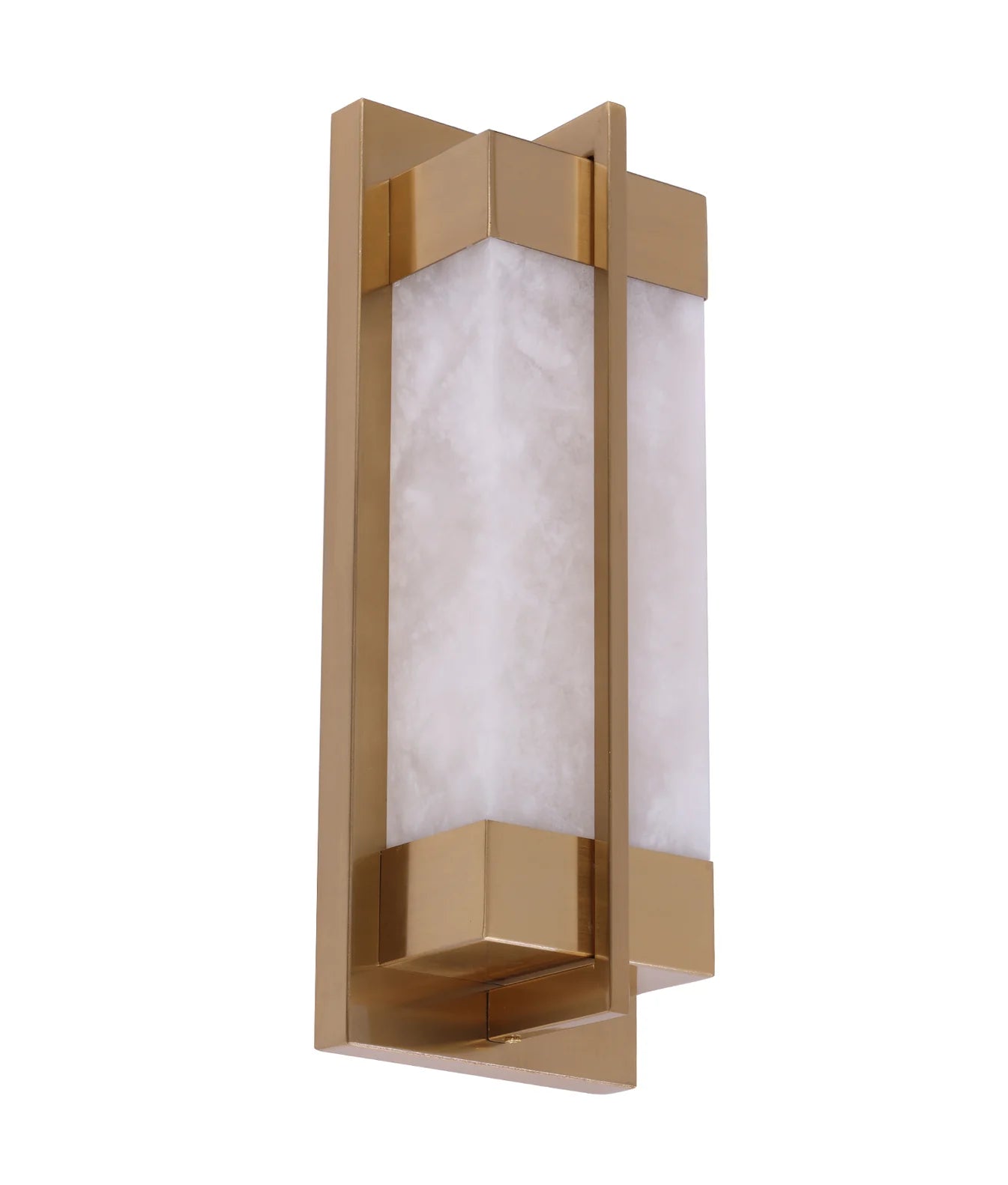 CLA PUENTE: Rectangular Marble Interior Wall Light Brass 240V- PUENTE1