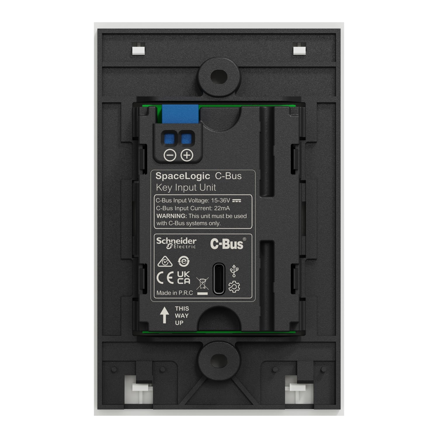 Clipsal C-bus, SpaceLogic Wall Plate 2 Gang White/ Black - Replaces R5042NL-ZB, R5042NL-ZW