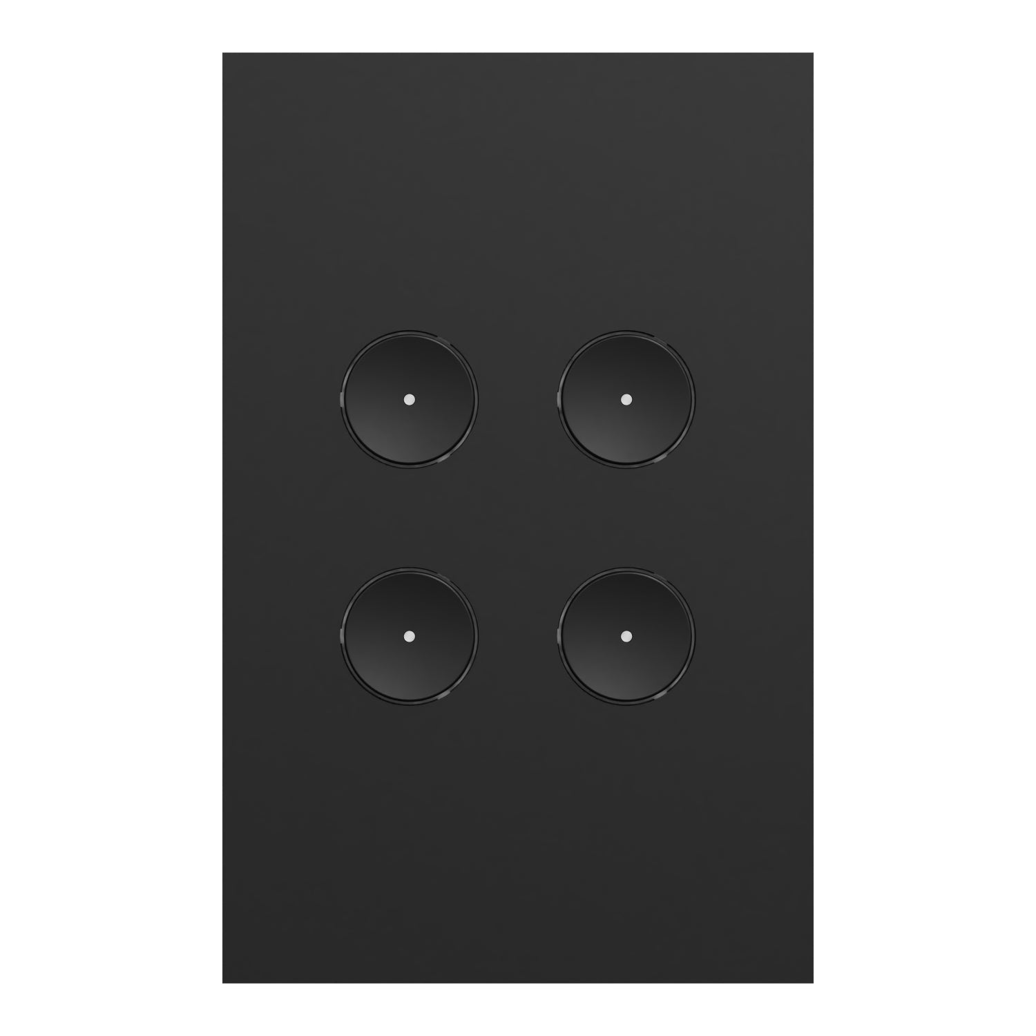 Clipsal SpaceLogic Wall Plate, C-Bus, Saturn Zen, A-Series, Key Input unit, 4 keys Black / White - Replaces R5044NL-ZB, R5044NL-ZW