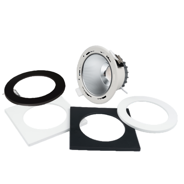 SAL RENMARK S9082D LED Downlights Tri - Black / White 14/20W 240V IP64 - S9082D20TC/DP, S9082SQ/WH/P, S9082RD/BK/P, S9082SQ/BK/P