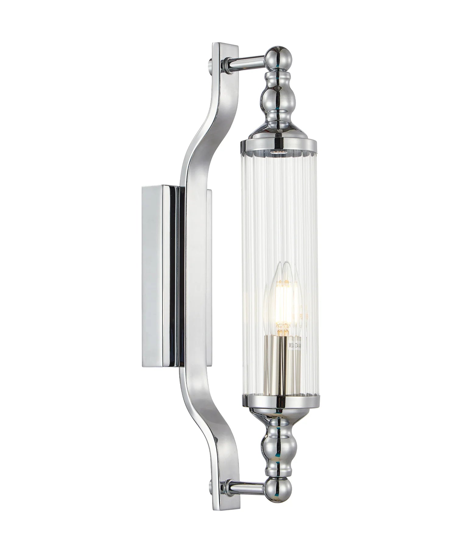 CLA RODILLO: Tubular Clear Glass Interior Wall Lights Antique Brass / Chrome / Satin Chrome / Black / White 220-240V - RODILLO