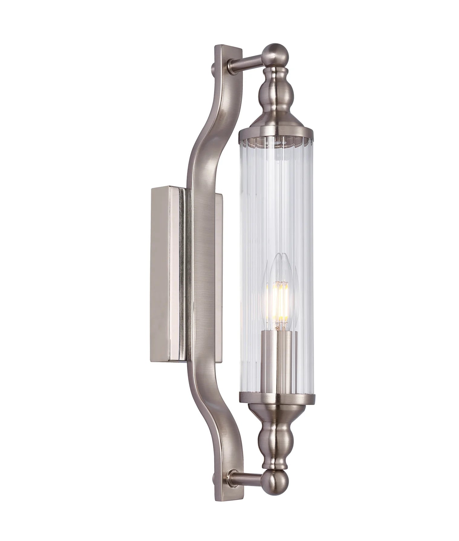 CLA RODILLO: Tubular Clear Glass Interior Wall Lights Antique Brass / Chrome / Satin Chrome / Black / White 220-240V - RODILLO