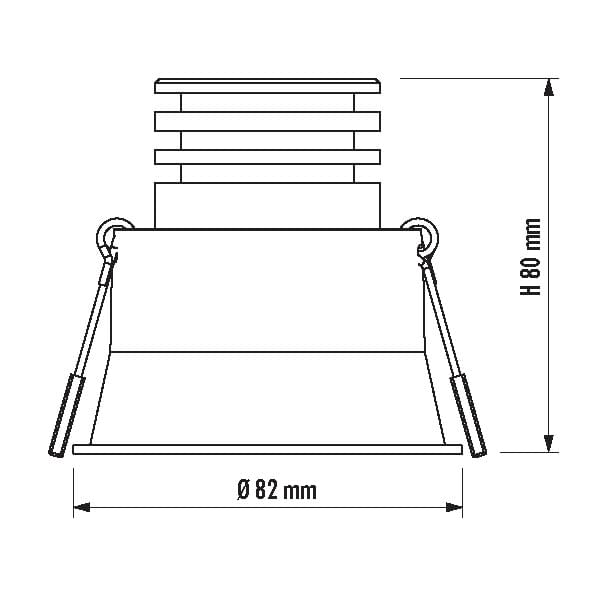 SAL UNIFIT S9008TC2 LED Downlight Tri - White / Black 10W 240V IP20 - S9008TC2WH, S9008TC2BK