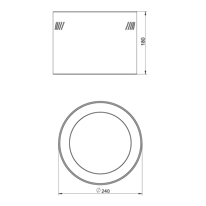 SAL SURFACE CAN 195 Case Only LED Downlights Matt White/ Matt Black IP20- S9075SMC