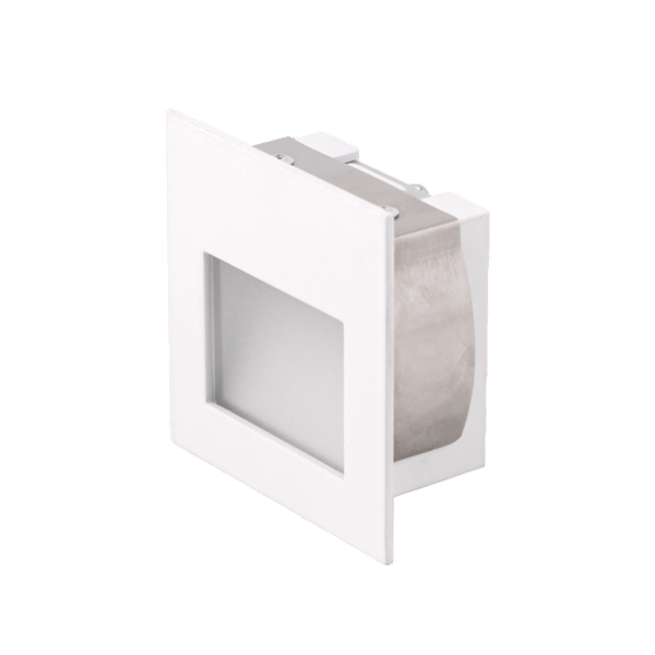 SAL Mini Leeman Square LED Interior Wall Lights 3000K White / Anodised Silver 12V - S9319