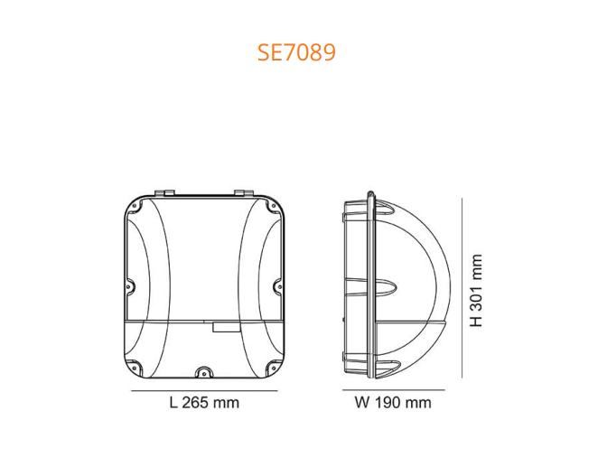 SAL Bronx SE7089 LED Bulkheads 5000K Black 55W 240V IP65 - SE7089BK - SAL Lighting