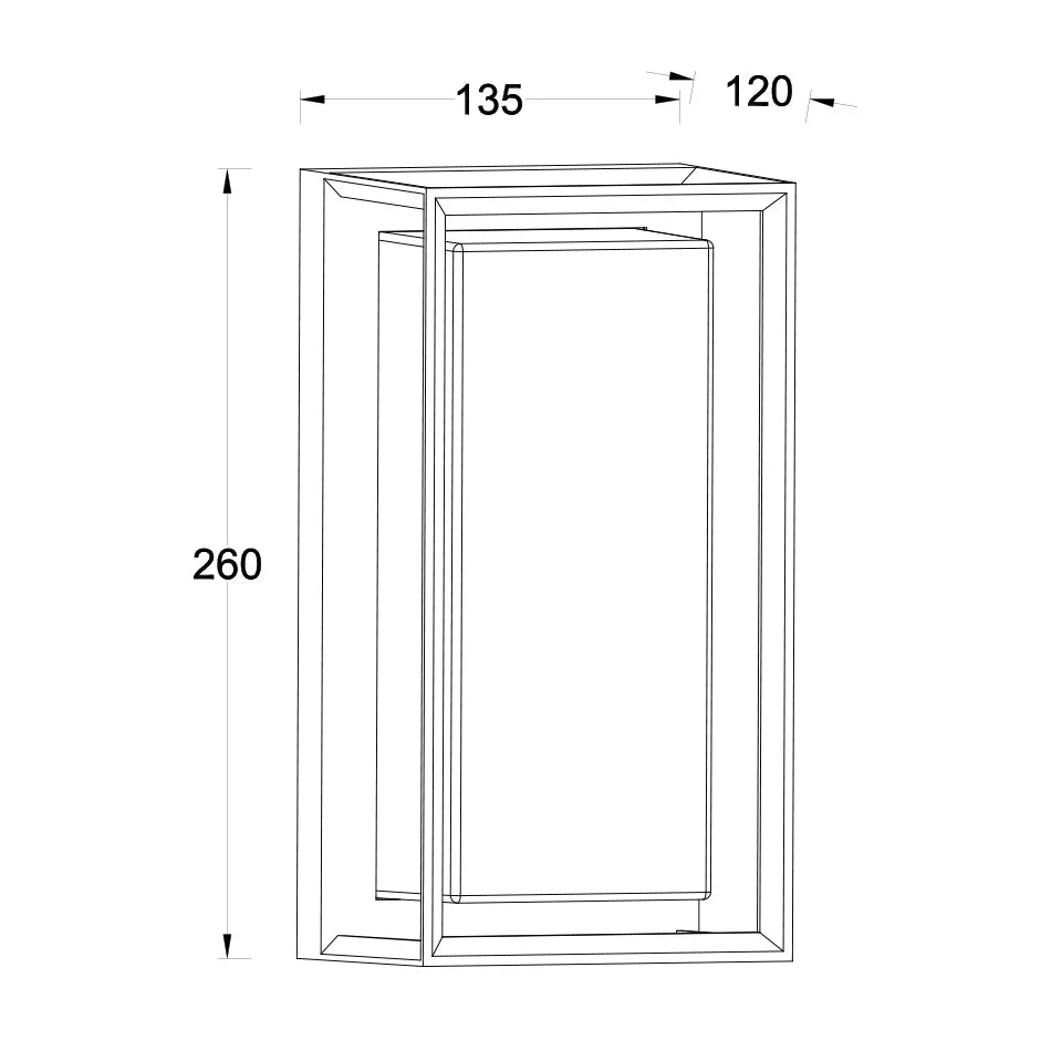 SAL Bargo Exterior Wall Lights Tri- Black 14W 240V IP54- SE7355L/TC
