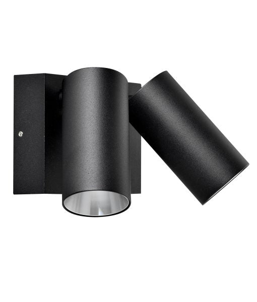CLA SEC Adjustable LED Exterior Wall Lights Tri - Matt Black 8W 240V IP65 - SEC06, SEC09, SEC09S