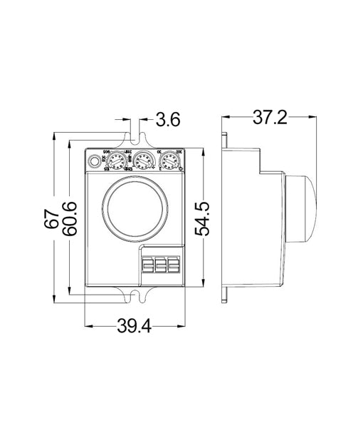 CLA Microwave Sensor White 220-240V IP20 - SENS011 - CLA Lighting