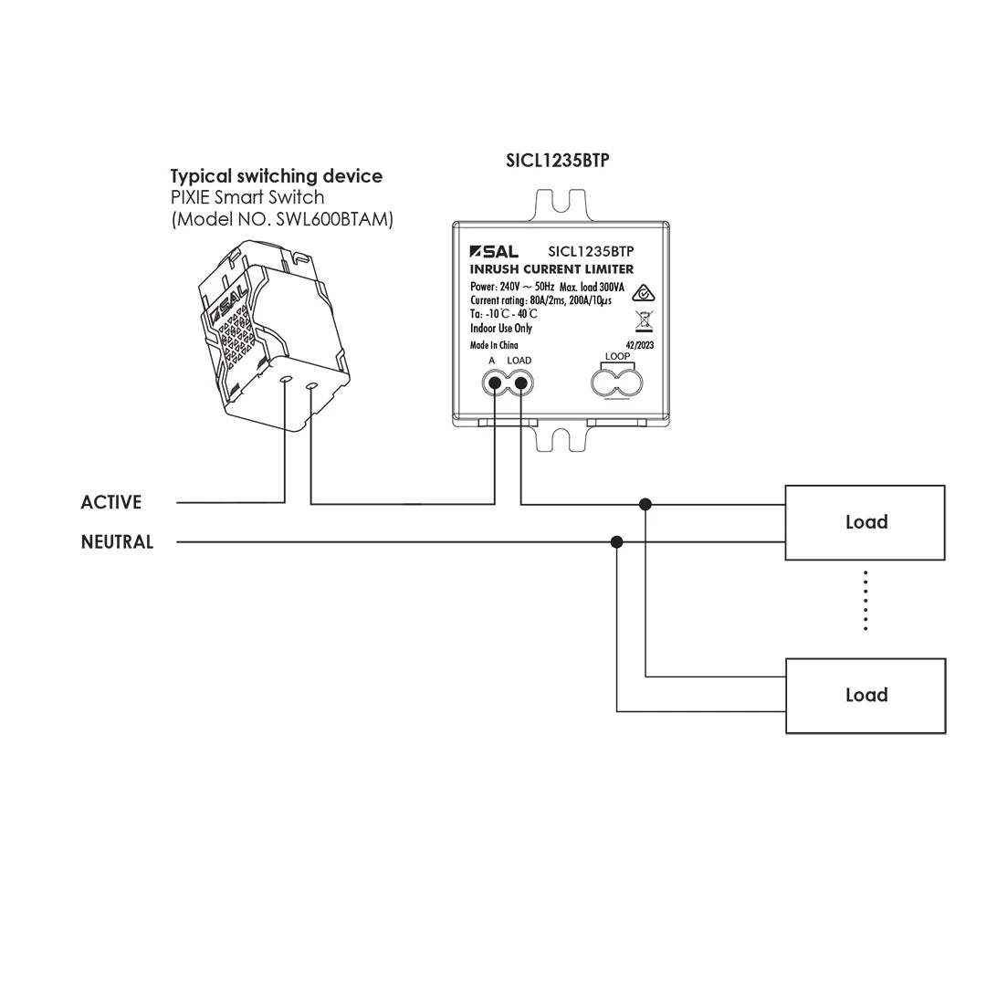 SAL INRUSH CURRENT LIMITER Accessories White 240V- SICL1235BTP