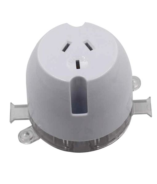 CLA 3-Pin Rear Connecting Single Surface Socket Electrical Accessories White 240V - SOCK3, SOCK2 - CLA Lighting