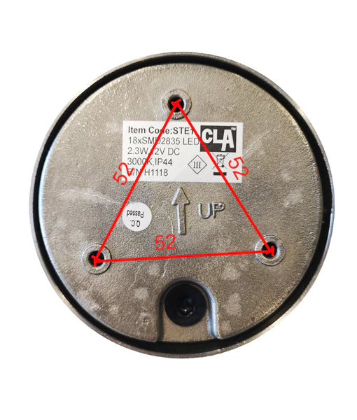 CLA STE: LED Exterior Surface Mounted Eyelid Garden Step and Up Lights / Exterior Wall Lights 3000K Black 12V/240V IP44 - STE - CLA Lighting