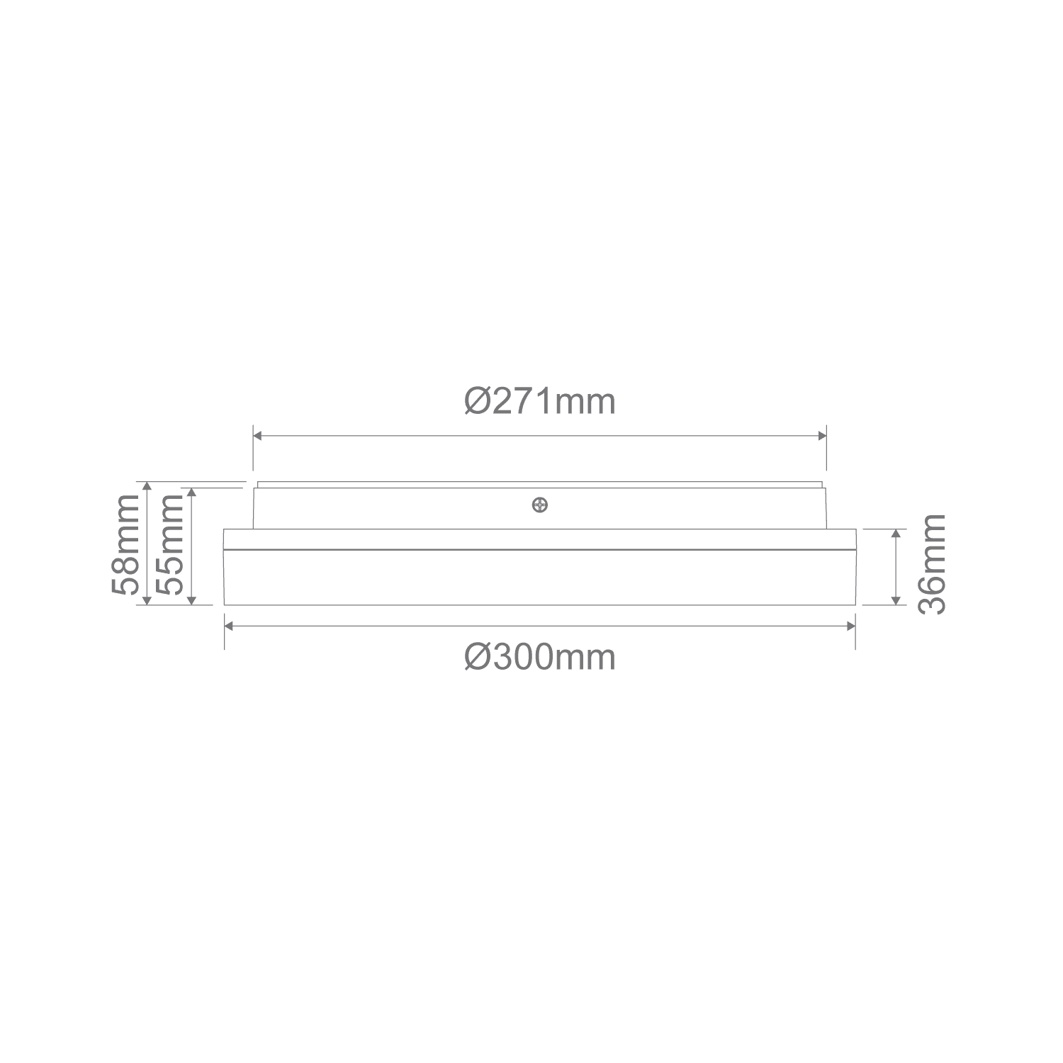 Domus SUNSET-250 LED Oysters Tri- White 25W IP54- 66130