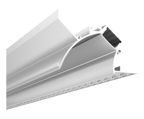 Azoogi 85.5mm x 56.8mm Trimless Deep Wall Washer Aluminium Profile- PR130: Aluminium Trimless Deep Wall Washer Profile