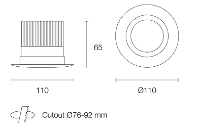 Trend RESILED RDF8 LED Downlights 3000K 4000K White / Black / Silver 8.5W 180-265V IP65 - RDF83, RDF84 Sold in Pack of 10