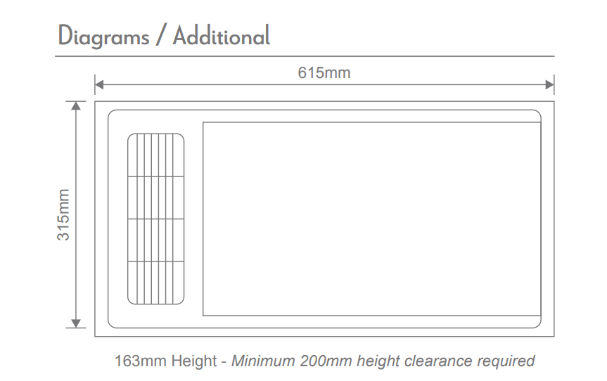 Domus TROPIX 4 IN 1 STANDARD Slimline Bathroom Heater Tri- White/ Black 240V- 56017, 56018