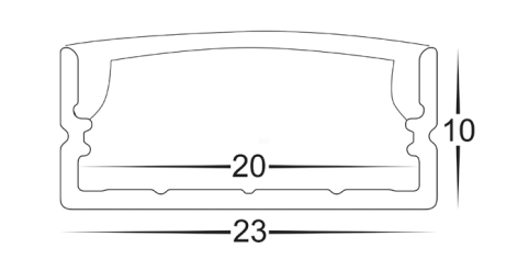 Havit Black Shallow Square Aluminium Profile LED Channel - HV9693-2310-BLK