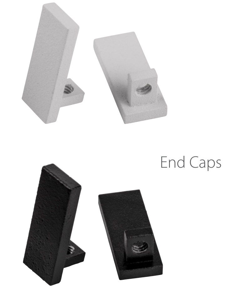 Havit End Caps to suit – Havit Suspended Black Aluminium Profile - HV9693-1045-BLK-EC